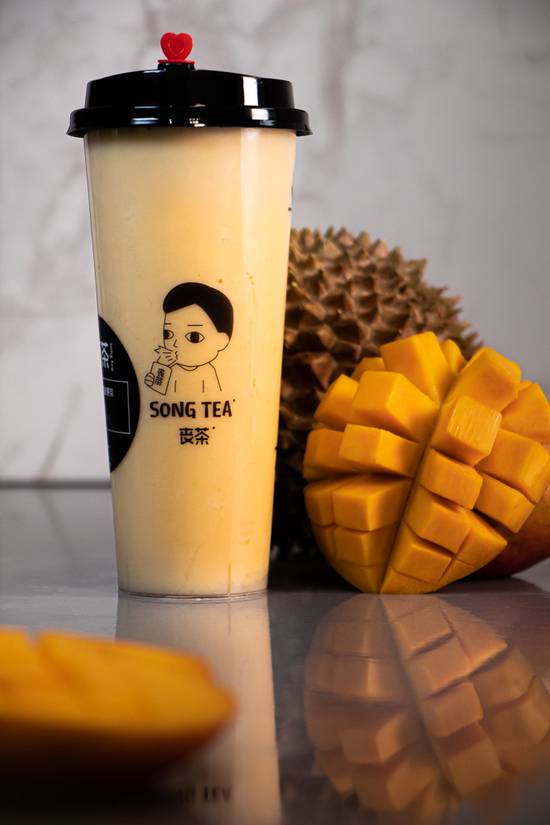 Durian Mango Green Tea Smoothie Slush 你是好人榴莲芒果奶昔