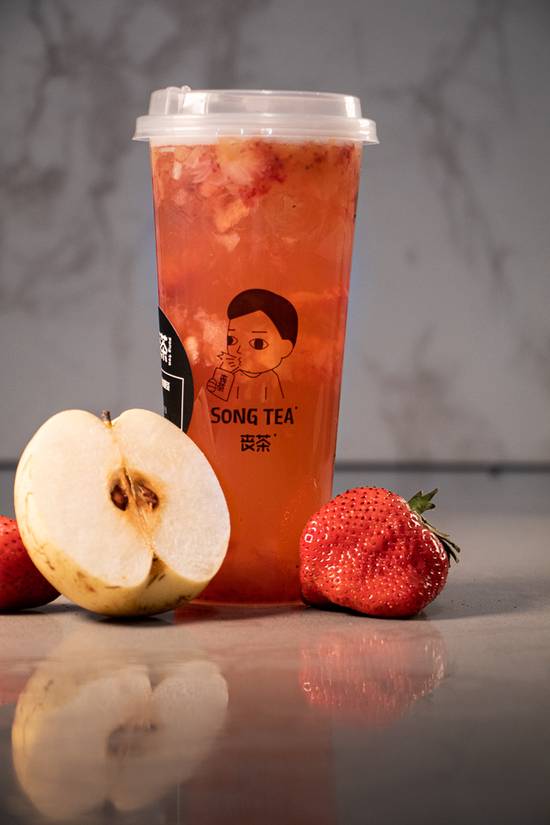 Pear With Strawberry Green Tea 梨不开爱种草莓的小莓莓